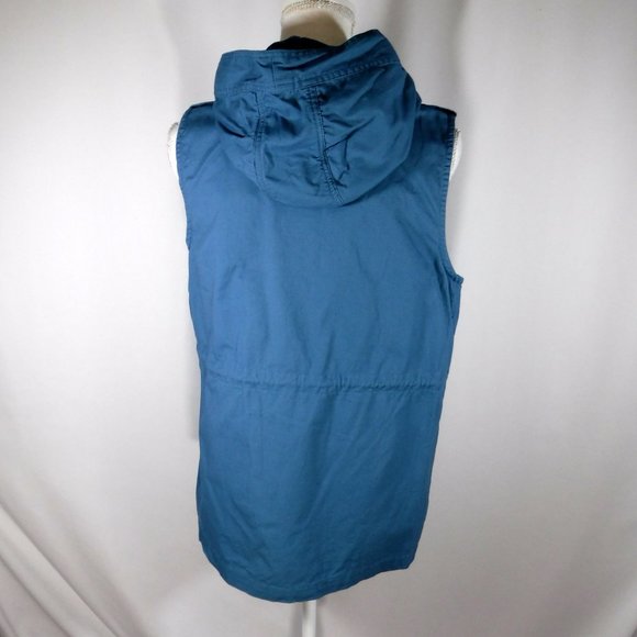 Zenana Outfitters Vest Size Medium Hood Cargo - Picture 2 of 10